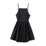 Fongt Women's Explosive Temperament Fashion Low-Necked Back To The Waist Skirt Mini Dress