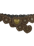 Brown Heart Studded