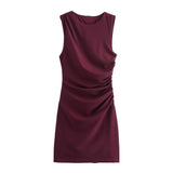 Fongt Autumn Fashion Single Three-Color Knitted Folding Dress Women's Dress B88772