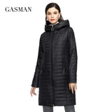 2022 new Women's spring jacket long thin cotton zipper hooded fashion parka coat women lightweight autumn jackets