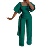 Fongt Women's Clothing 2025Wish Summer High-Waist Temperament Large-Size African Jumpsuit