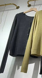 Spring And Autumn New Korean Simple Knitted Cardigan Omnipotent Solid Color V-Neck Long-Sleeved Blouse-Outfit