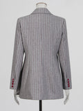 Fongt Suit 2025 New Niche Lazy High-End Design Stripe Splicing Blazer Woman