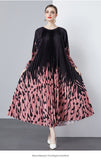 Fongt New Women's Dress Dress Oversized Dress Print 100 Folds T-Shirt With T-Shirt Holiday Casual Dress