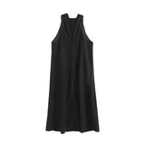 New Literary And Art Vintage French Elegant Design V-Collar Shoulder Dress-Outfit