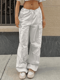 Drawstring Y2K Baggy Cargo Pants-Outfit