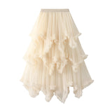 Fongt Net Yarn Cake Half-Dress In Long High-Waisted Thorny Fairy Dress Dress 1279
