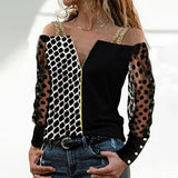 Sleeves V-neck Casual Slim