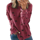 Loose Oversized Urban Leisure Long Sleeves T-shirt Printed