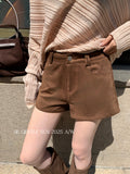 Fongt Xixi 13 Line 2025 Autumn White Standard Commute High Waist Thin Temperament Shorts Broad Leg Pants Women 85230