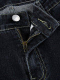 Washed Low Waist Flare Jeans-Outfit