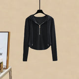 Fongt Slim Hot Girl Top With A Two-Piece Set With Slit Jeans-Outfit