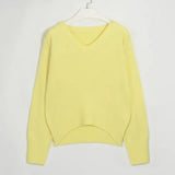 Neck Sweaters Women Pullover New Fashion Ladies Solid Knitwear