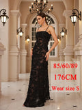 Formal Occasion Dresses Maxi Black Appliques Dresses for Dancing Parties Long Elegant and Beautiful Women Dress-Outfit