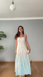 Fongt Summer New Fashion Match Gilled Waist Palette Sling Dress