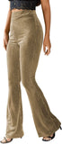 New Women's Fashion Sexy Solid Color High Waist Gold Velvet Pit-Outfit