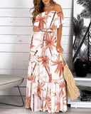 Ruffle Bohemian Sexy Casual Elegant