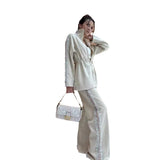 Fongt Fashion Bumpy Drawstring Tight Top Sleeker Sleeker Trousers Set In Autumn 2025