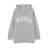 Style Lazy Cardigan Hoodie 2024 Spring And Autumn Oversize Zipper Jacket Couple Style-Outfit