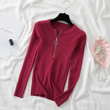 winter clothes Knitted woman sweaters Pullovers Autumn Winter Basic women's jumper Slim women's sweater pull long sleeve-Outfit
