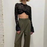 Flare Cuffs Crop