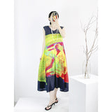 Fongt Folded High-End French Long-Press Dress Femininity Dinner High-End Sleeveless Dress