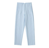 Fashionable Multi-Color Pendant High-Waisted Straight Harlan Casual Suit Trousers In Spring And Summer 2024-Outfit