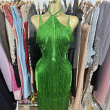 Hot Sales Of New Green Hanging Neck Sling Skirt Under The Tux Dinner Ball