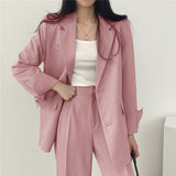 Fongt And Autumn New Blazer Female British Wind Casual Versatile Blue Small Medium Long Suit Female-Outfit