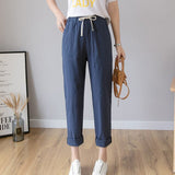 Trousers Pencil Casual Harem High Waist