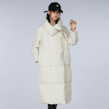 Luusen Is Designed For Sweet Over The Knee Jacket 90 White Duck Down Down Jacket-Outfit
