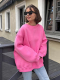 Loose Sweatshirt Street Solid Color Polar
