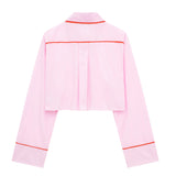 Spring Cut Poplin Shirt 2616731 With Decorative Pajamas 2518731-Outfit