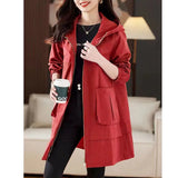 Windcoat Coat Female 2024 Spring And Autumn Popular New Casual Loose Korean Version Senior Feeling Too Foreign Style Coat-Outfit