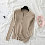 winter clothes Knitted woman sweaters Pullovers Autumn Winter Basic women's jumper Slim women's sweater pull long sleeve-Outfit