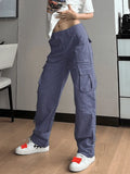 Low Waist Baggy Parachute Cargo Pants-Outfit