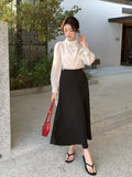 Fongt Special Price Does Not Return] Xixi Temperament Commute High-Waisted Half-Dress Swing A-Word Skirt 85132