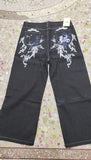 Plus-Size Hip-Hop Jeans Loose Skateboard Pants Men's Fashion Casual Straight Wide-Legged Trousers-Outfit