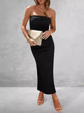 Fongt Women's Decoration Body Explosion With A Breast-Tight Waist Dress A Step Dress Woman