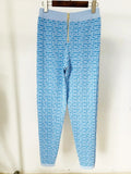 STREET Newest 2023 Designer Fashion Women Geometric Monogram Jacquard Knit Pullover