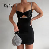Sling Dresses For Women 2021 Summer New Arrivals Ladies Wrap Chest Sexy Black Elegant Mini Bodycon