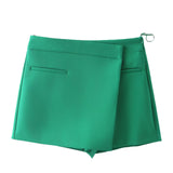 New Style Asymmetrical Solid Color Fashion Skirt Pants In Autumn 7385597-Outfit