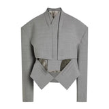 Fongt 2025 New Women's Loose Commute High-End Feeling Short-Line Long-Sleeved Blazer Women