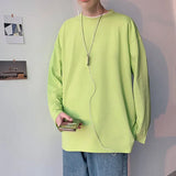 Sleeve T-shirt Men Oversized Solid Hip-hop Streetwear Tops Tees Loose Pullovers Cotton Basic Casual Tshirts Male