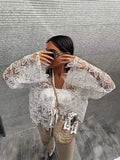 Fongt 2025 Fashion Elegant Heavy Industry Leaster Flower Coat LX0132