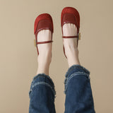 Fongt Ballet Shoes French Mary Jane Shoes Summer With Skirt Flat Single Shoes Driving