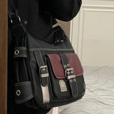 90s Vintage Pu Leather Y2K Crossbody Bag-Outfit
