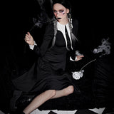 Adams' Cosplay Collision Dress 2023 Fall Dark New Waist Skirt-Outfit