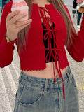 Fongt Spring New Temperament Thin Knitted Cardigan Retro Red Sunscreen Air Conditioning Shirt With Small Coat Woman
