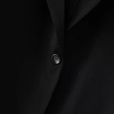 2024 New Vintage Suit Collar Black One Button Cardigan Pure Korean Temperament Commuter Vest-Outfit